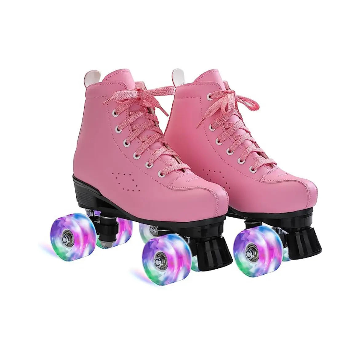 Women’s and Men’s Skates Classic PU Leather High Top Double Skates