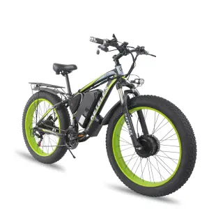 K800 Double Motor 2 Wheel Drive 2000W Powerful Motor 17.5AH Lithium Battery Electric Bicycle 26×4.0 inch Fat Tire E-Bike