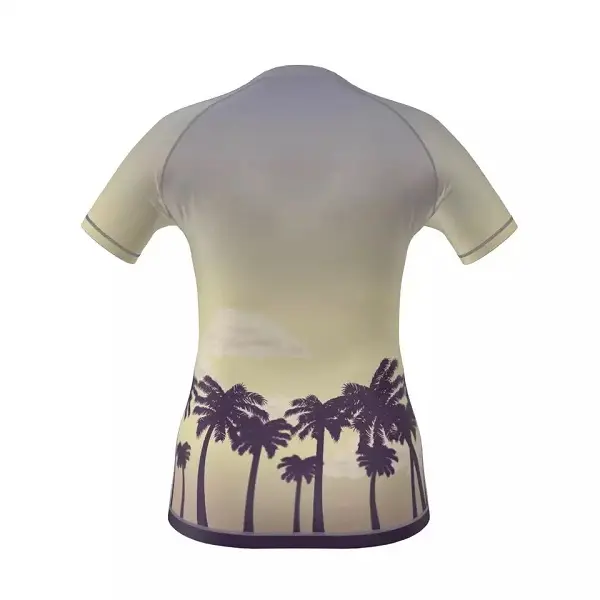 Custom Printed Rash Guard Women’s Short Sleeve UPF 50+ Swim Shirt Rashguard Sun Protection Surf Shirt