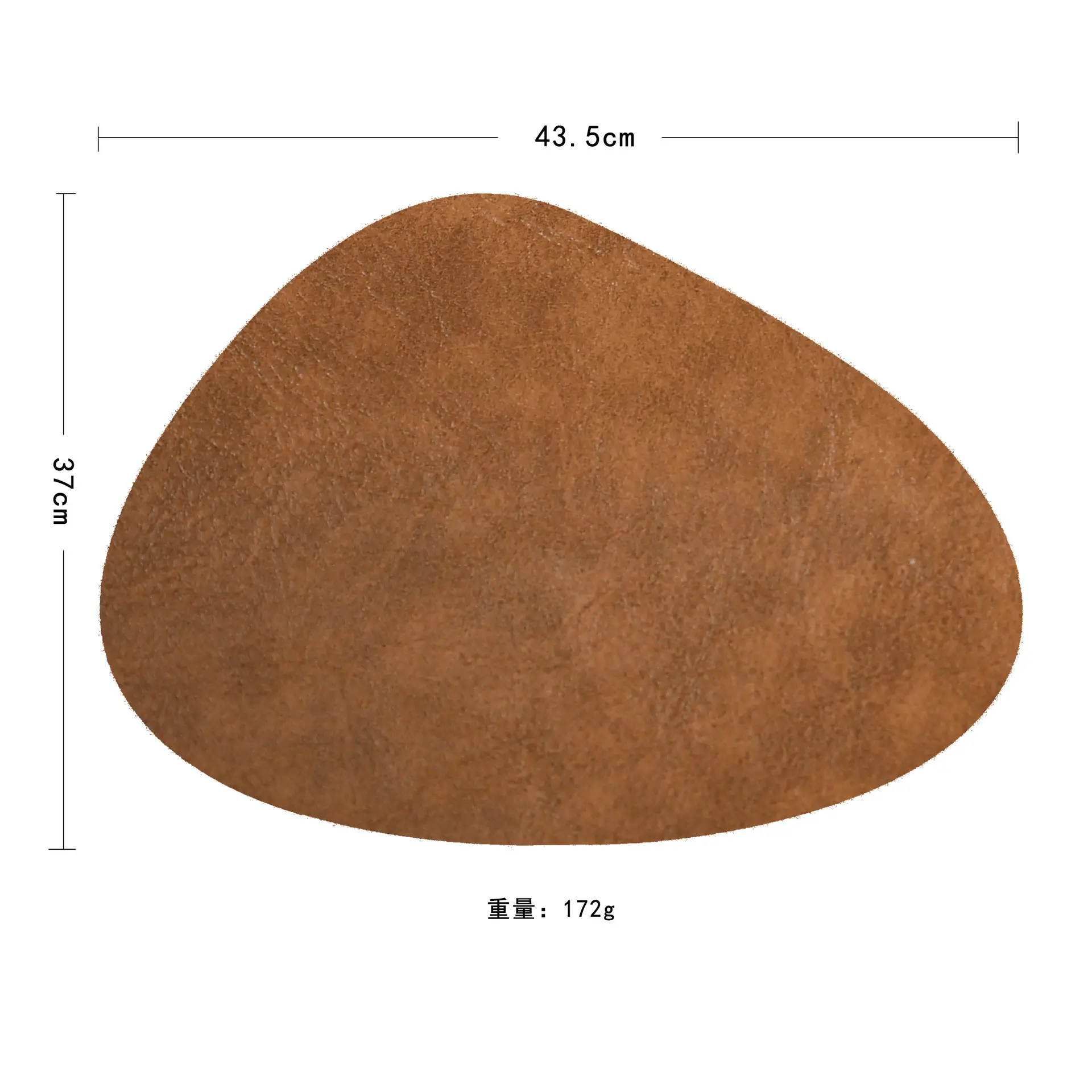 Cowhide pattern special-shaped leather placemat household heat insulation mat leather waterproof and oilproof table mat Nordic anti-scald western placemat
