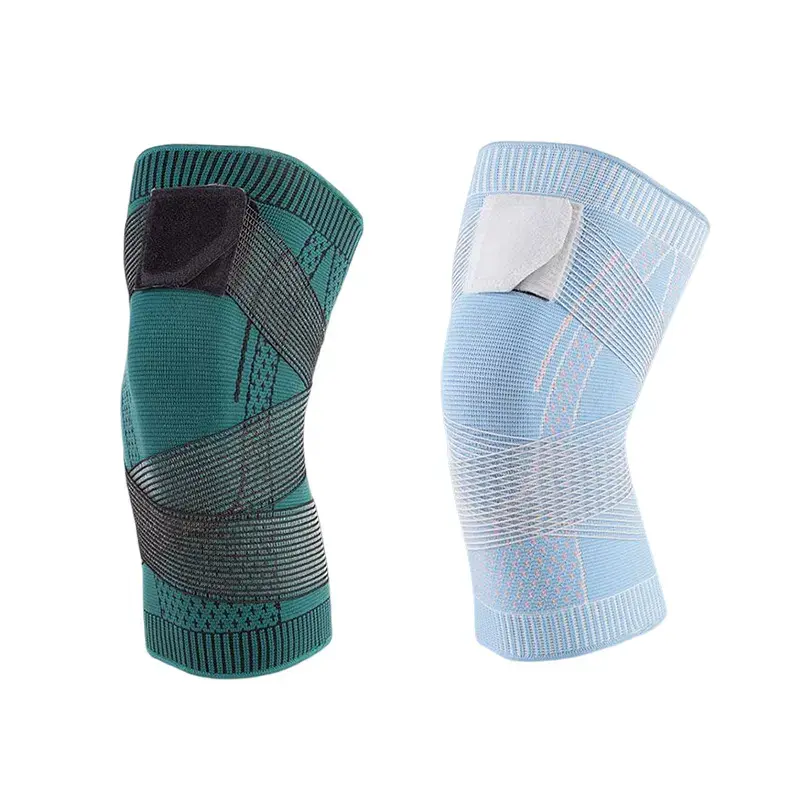 Non slip breathable Sports knee flex wrap knee support compression sleeve
