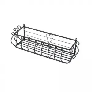 Wrought iron outdoor flower stand, balcony potted plant hanging flower stand, hanging plant flower pot stand