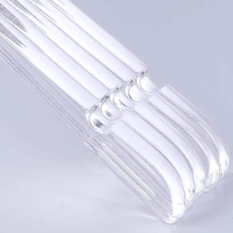 New clothing store transparent clear rack acrylic clothes and pants hanger with Gold Hook