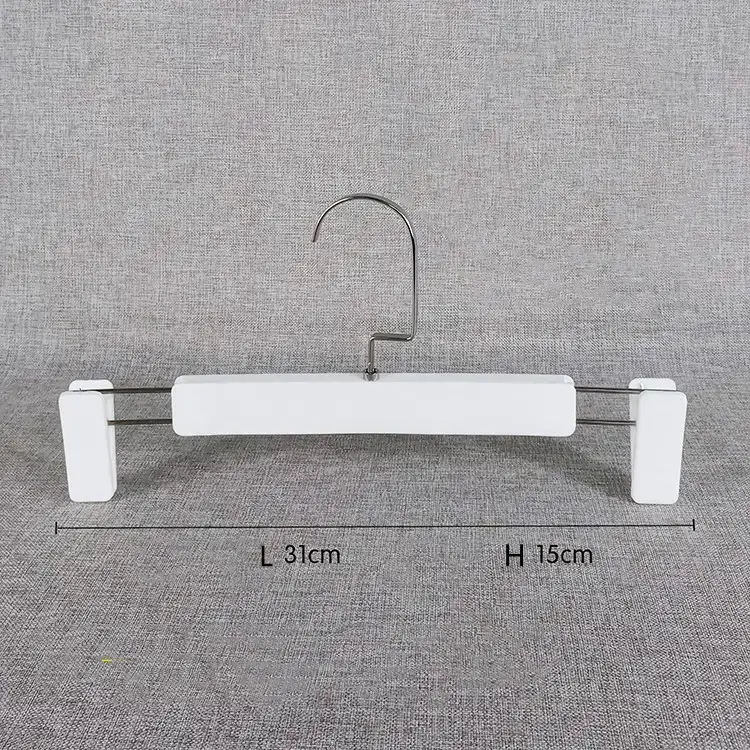 custom Friendly Plastic Adult Bottom Pants Hanger With Plastic Clips Plastic Pants Hangers For Clothes with clips