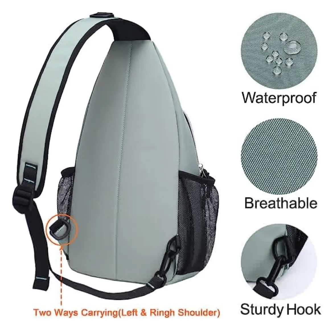 Sling Backpack,Multi-functional Crossbody Bag,Traveling and Hiking Backpacks