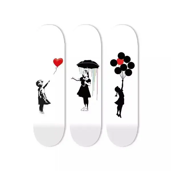 hot sale high quality customized wall acrylic skateboard art