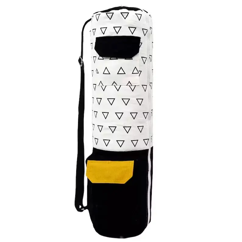Yoga mat canvas bag full zipper with pockets and adjustable shoulder straps Featured Image