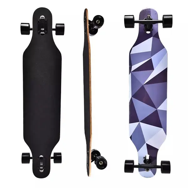 Zhoya Hot Seller Skateboard Custom And Profesional Road Dance Board Longboard Quad Skateboard 4 Wheels