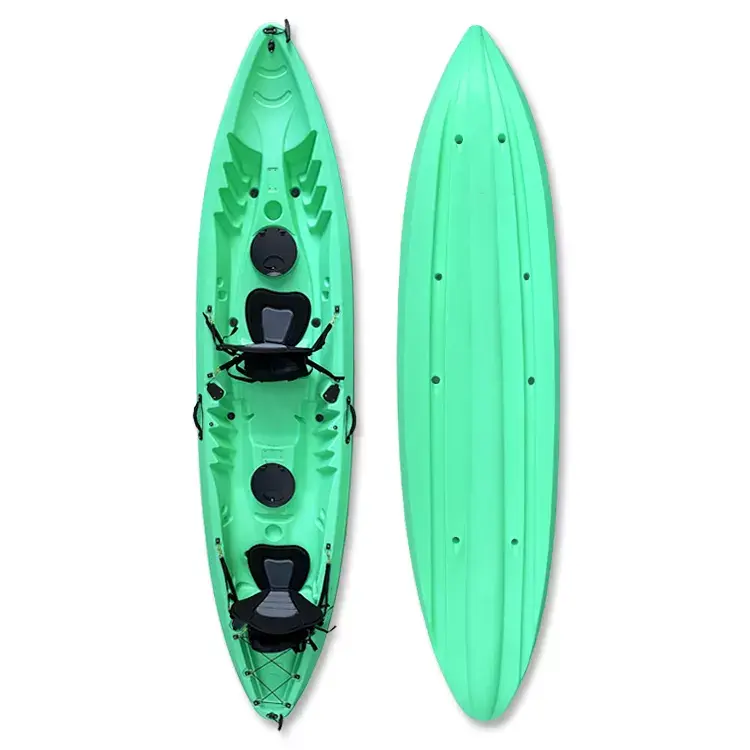Quality assured fishing kayak plastic 2 person kayak with high quality canoe