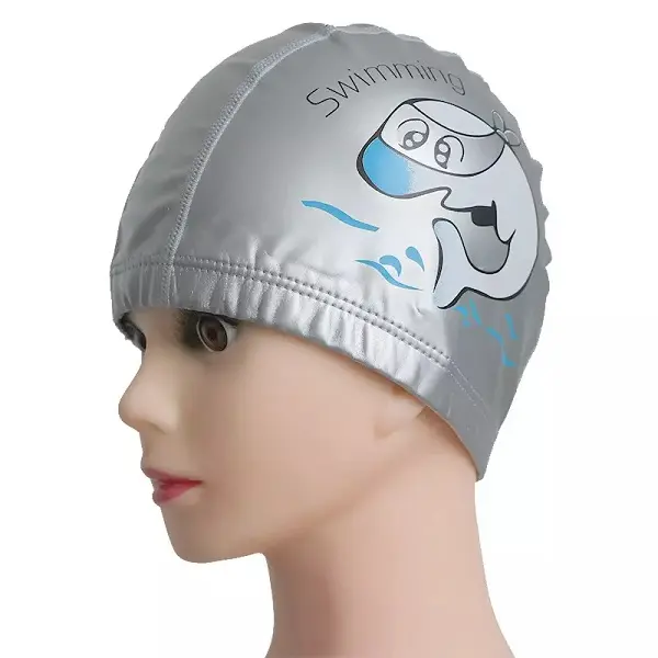Hotsale Extra large protect ear ironman printing pu swimming cap swimming pool cap Featured Image