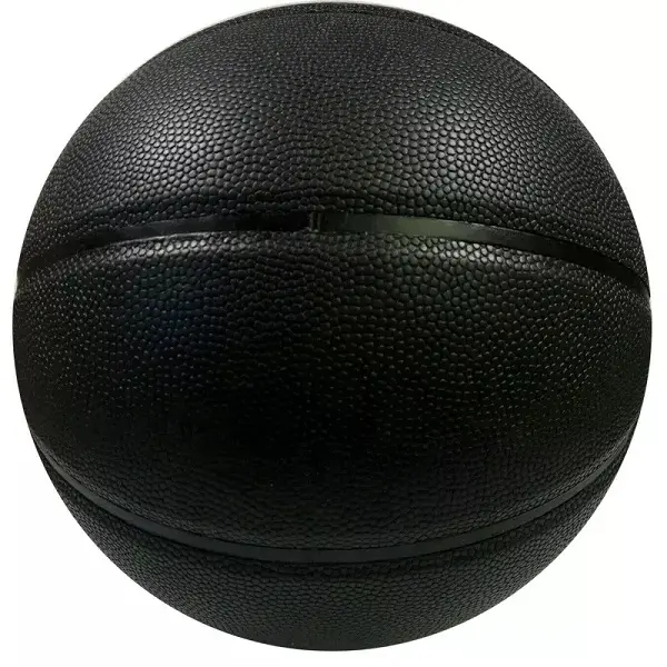Wholesale Cheap No Logo Black Composite PU Leather squishy rubber ball Black Basketball high quality basketballs