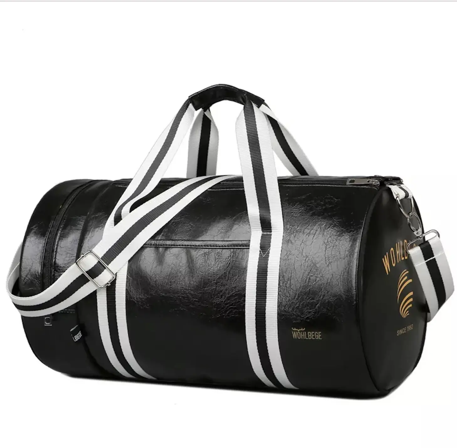 Large capacity casual unisex foldable PU leather waterproof sport basketball travel bag