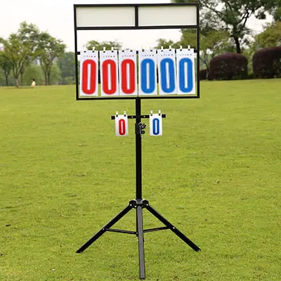 Manual Scorekeeper with Adjustable Stand Sports Baseball Basketball Manual Scoreboard