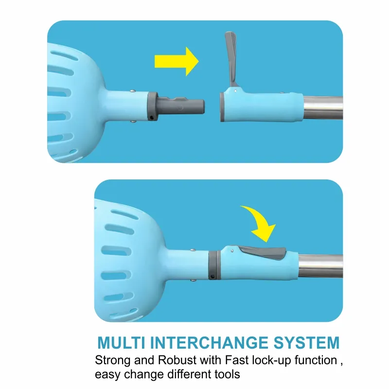 Fruit Picker Tool Adjustable Fruit Picker with Basket Apple Orange Pear Picker with Light-Weight Stainless Steel Pole