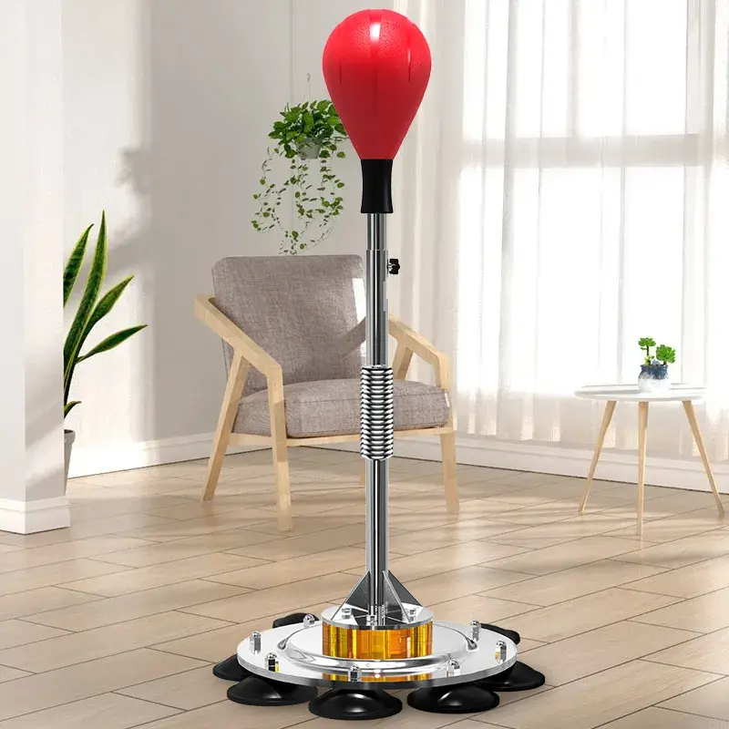 Adjustable height independent boxing speed bag