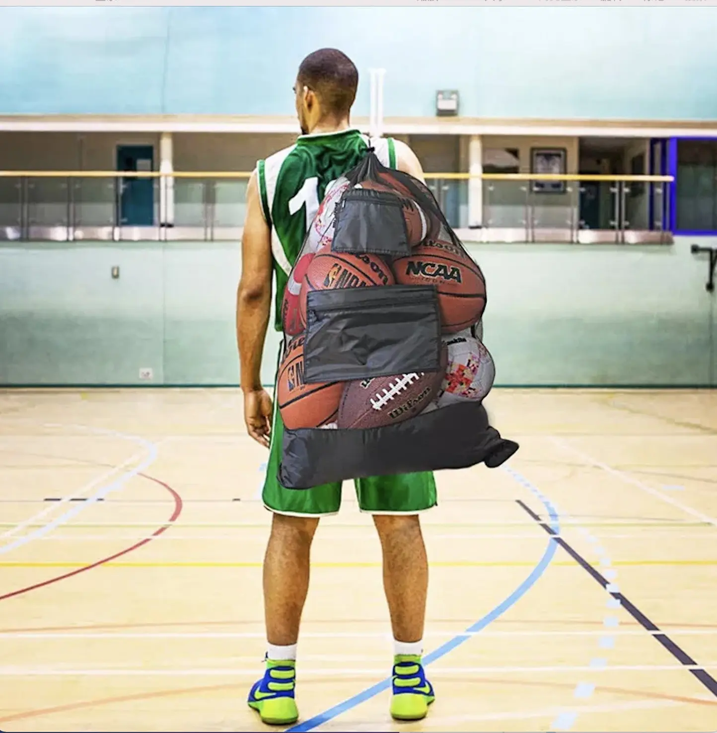 Amazon Hot Sale Drawstring Basketball Bag Extra Large Soccer Ball Bag with Adjustable Shoulder Strap Gear Bag for Football