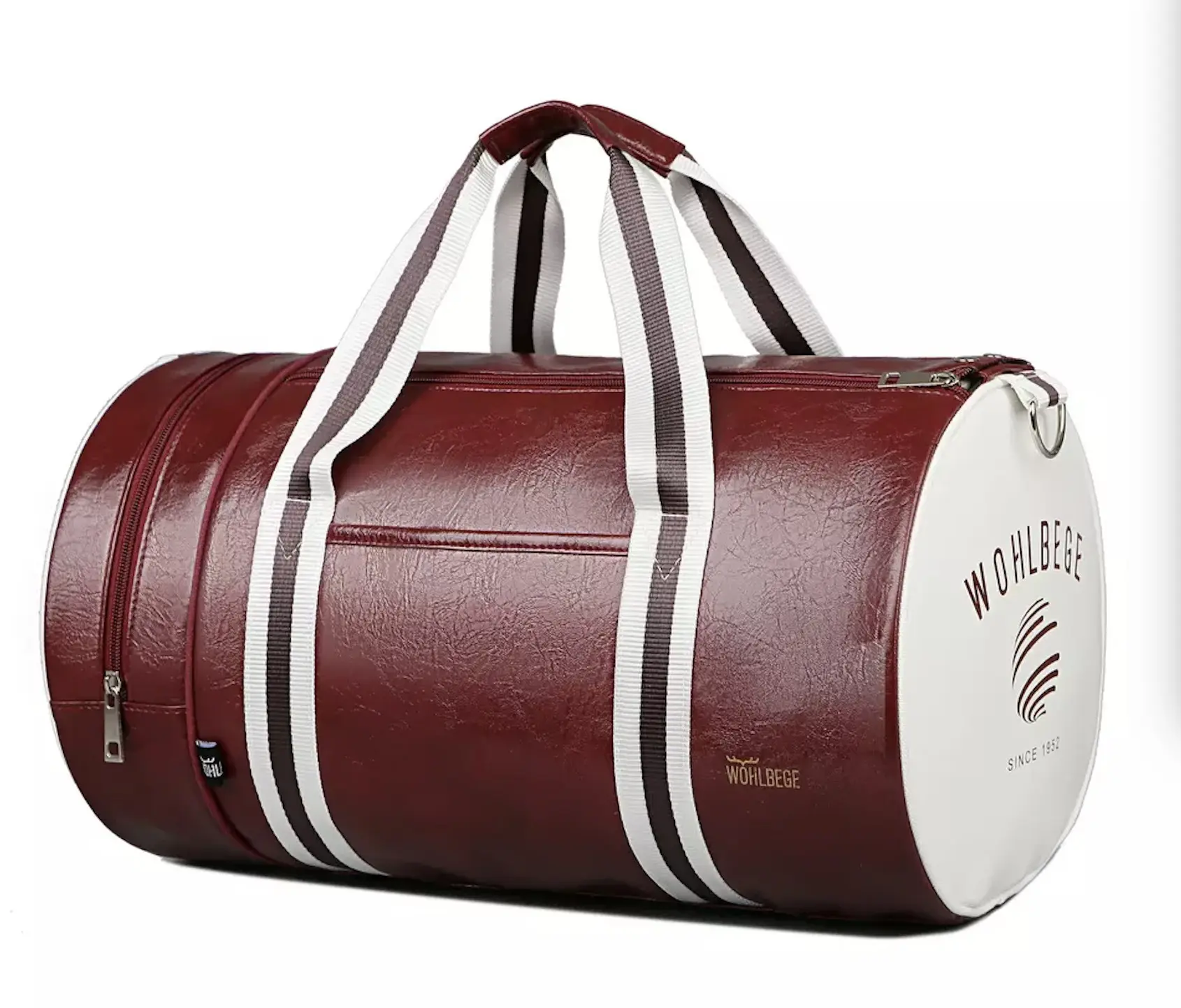 Large capacity casual unisex foldable PU leather waterproof sport basketball travel bag Featured Image