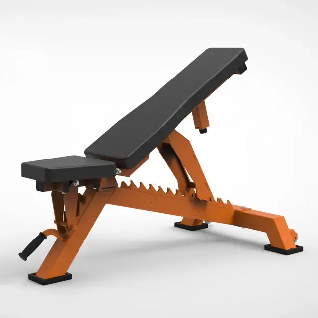 Multifunctional indoor adjustable flat bench to practice weights