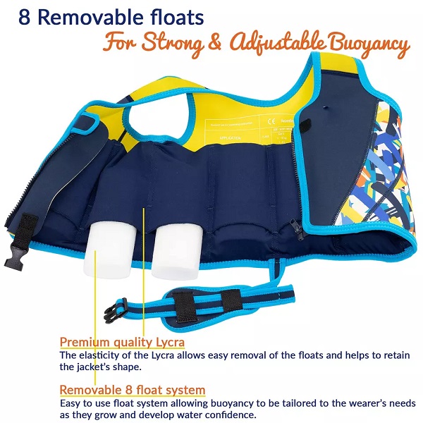 Marine Life Jacket Kids Child Neoprene Swim Vest Marine Life Jacket