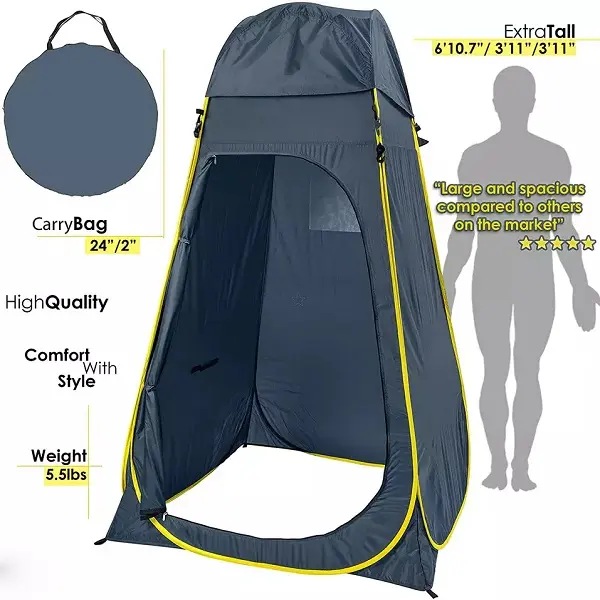 Pop Up Privacy Tent Portable Outdoor Shower Tent Camp Toilet Changing Room Pod, Rain Shelter Inflatable Shower Tent