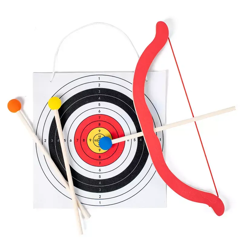 Hunting Children Funny Shooting Archery Sport Kids Outdoor Game Eye Coordination Training Wood Bow And Arrow Set with target