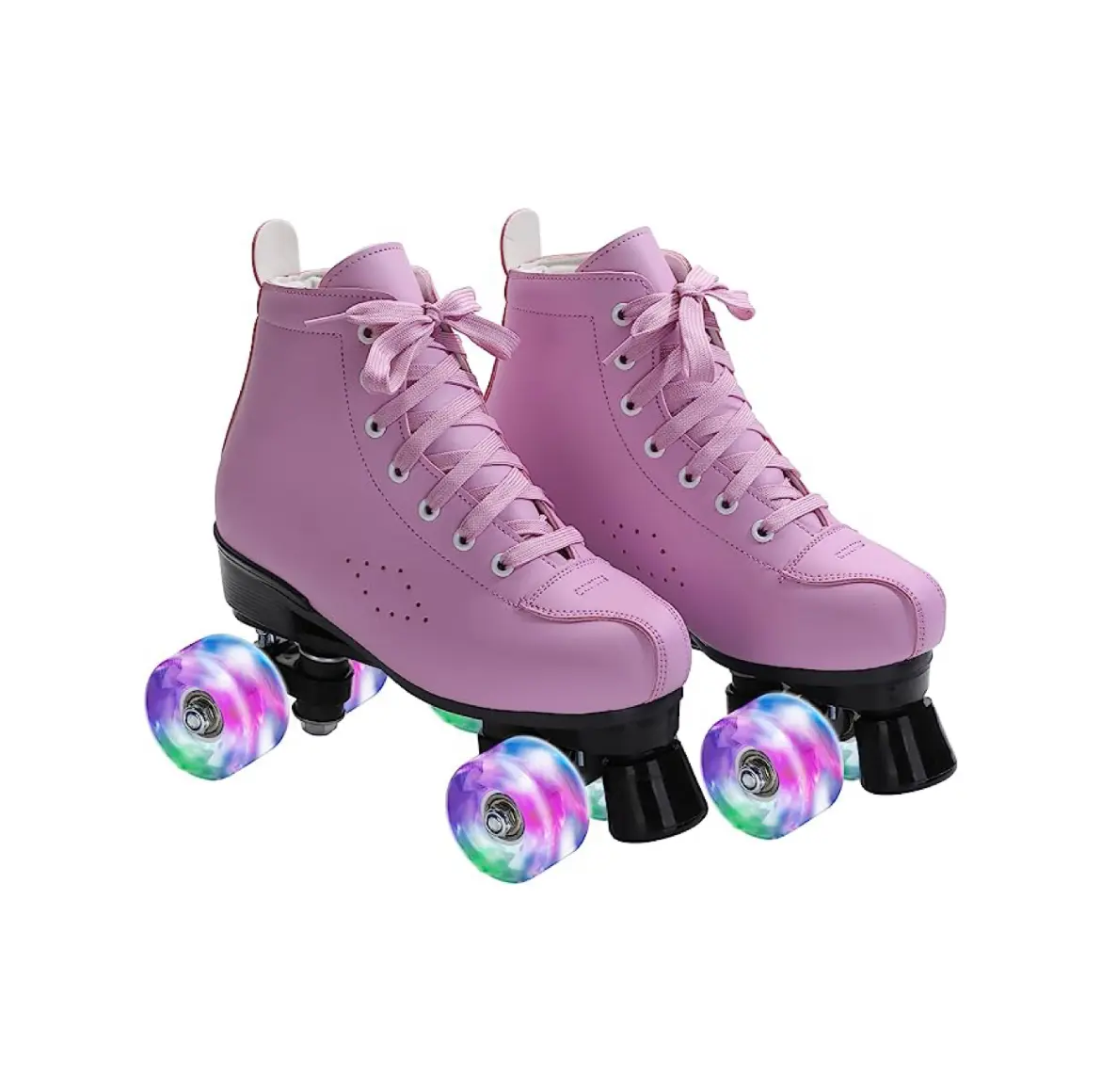 Women’s and Men’s Skates Classic PU Leather High Top Double Skates