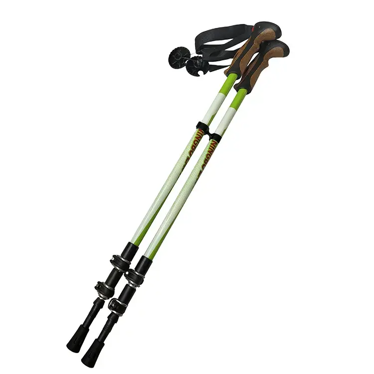 Custom 6061 aluminum hiking poles 3 sections hiking poles speed lock trekking pole telescope stick