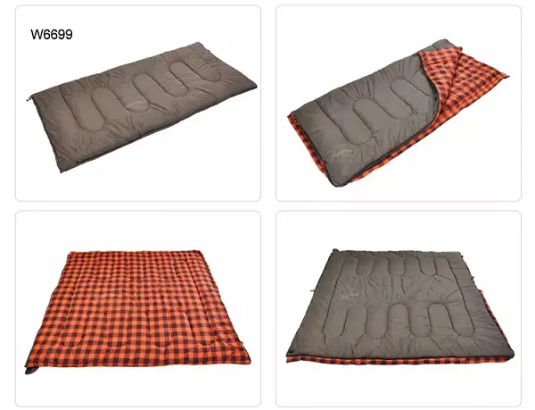 Portable Polyester 3 Season Outdoor Adults Compact Thermal Custom Manufacturing Hiking Backpack Sleeping Bag with Flannel Lining