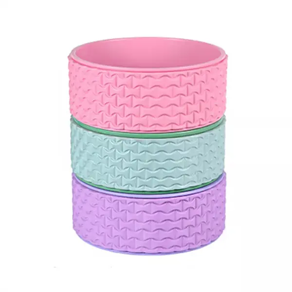 Custom Logo Fitness Eco Friendly Exercise Balance Training Stretching Prop TPE yoga wheel for back pain Featured Image