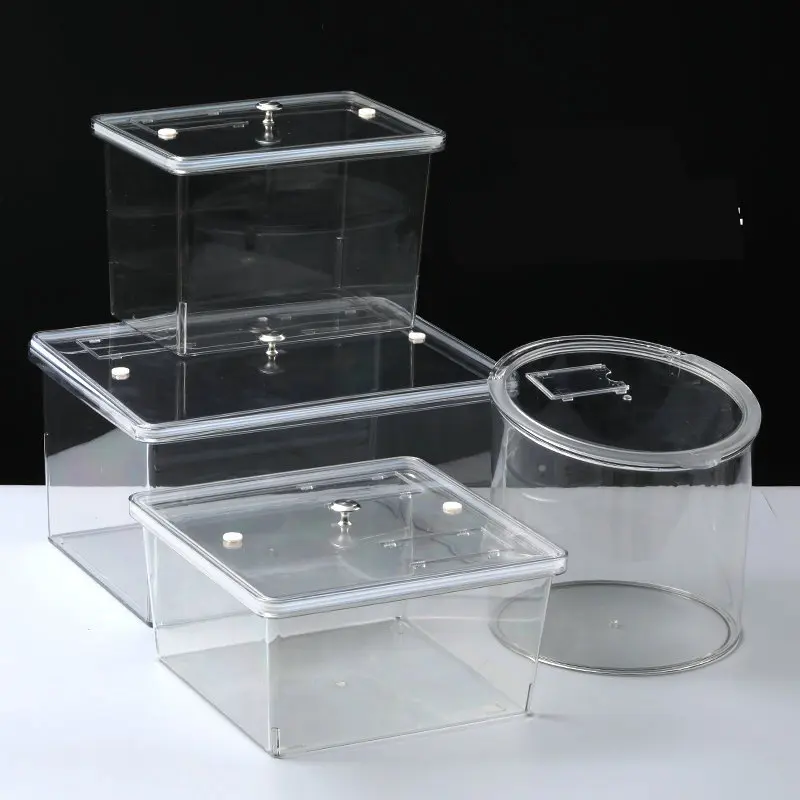 Supermarket food sealed box, bulk dried fruit snack box, food display box, dustproof and moisture-proof, transparent plastic display box