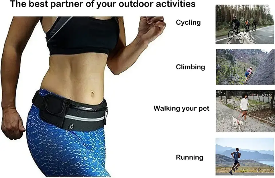 Outdoor Sports Running Jogging Waist Bag Breathable Phone Waist Belt Pack Fitness Elastic Fanny Pack