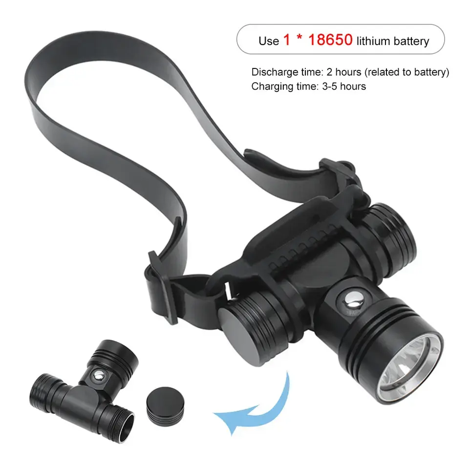 LED diving headlight flashlight