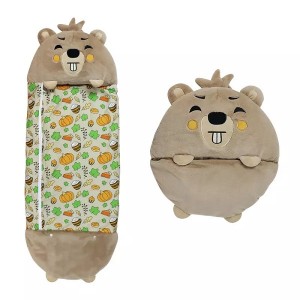Fun Sleeping Bag for Kids Slumber Bag with Pillow All Season kids cute animal sleeping bag
