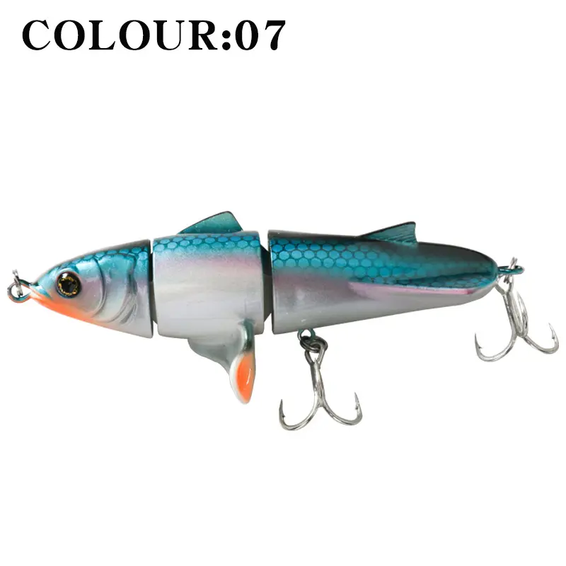 New 3-section propeller surface tractor hard bait 11cm/24g floating pencil plastic Road Runner bionic lure