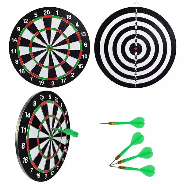 High Quality 15” Double Target Dart Magnetic New Indoor Sport Double Target Dart Magnetic Flocking Dartboard for Wholesale 1pcs