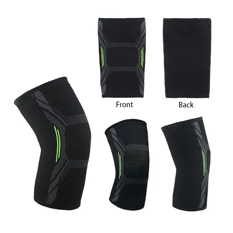 Custom design stretch knitted basketball knee pads riding sports knee support
