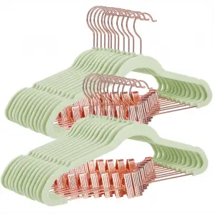 wholesale custom 24 pack non slip rose gold bulk clothes hangers with swivel hook pants velvet hangers