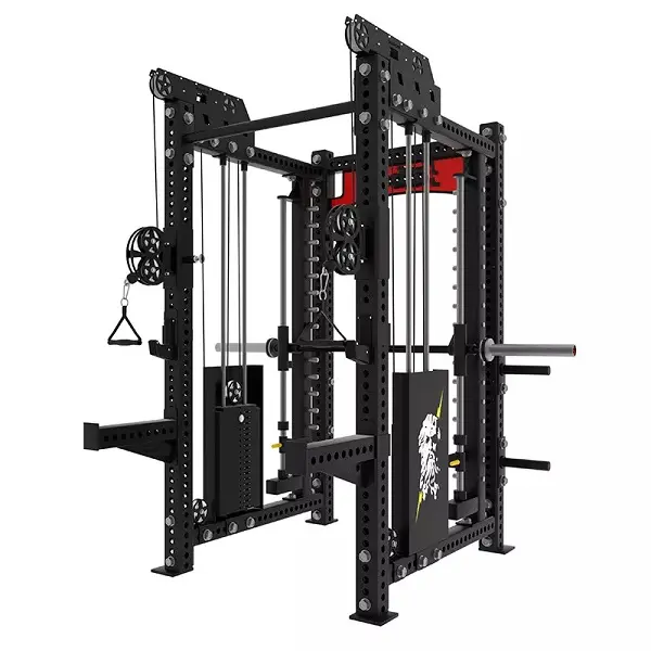Heavy Duty Power Cage, Gym Commercial Power Rack With Optional Lat Pull-Down Attachment, Home Gym Equipment Featured Image