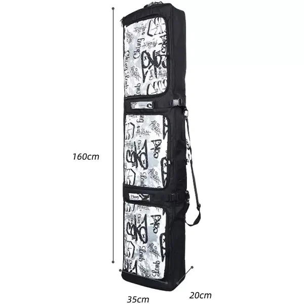 BSCI Factory Equipment Wheeled Padded Ski Bag Ultimate Double Skis