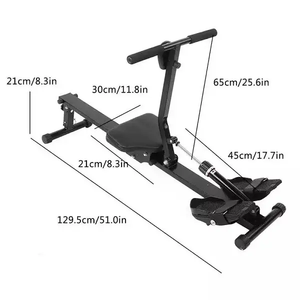 Home Foldable Digital Indicator Hydraulic Fitness Gym Equipment Rowing Machine