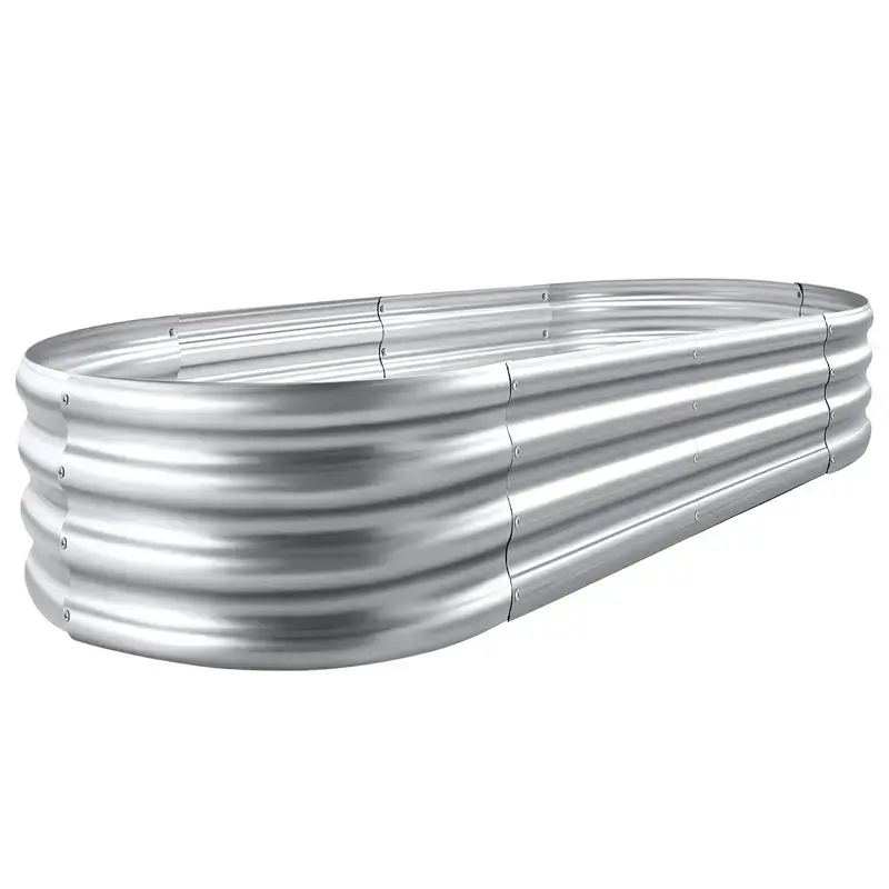 Galvanized Raised Bed Kit Galvanized Planter Raised Boxes Outdoor Oval Large Metal Raised Garden Beds Vegetables Featured Image