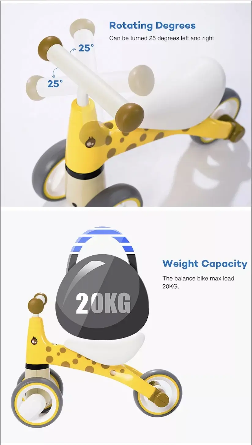 Baby walker children’s three wheel balance bike no pedal toddler bicycle for kids