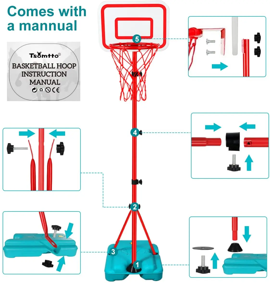 Best Choice kids basketball hoop set game,mini basketball hoop adjustable with stand