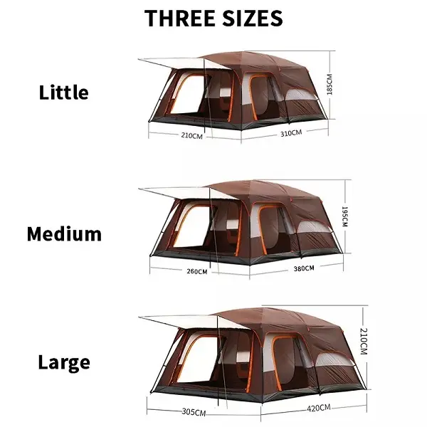two room extra large outdoor camping tents 4 8 persons waterproof outdoor family luxury big camping tent