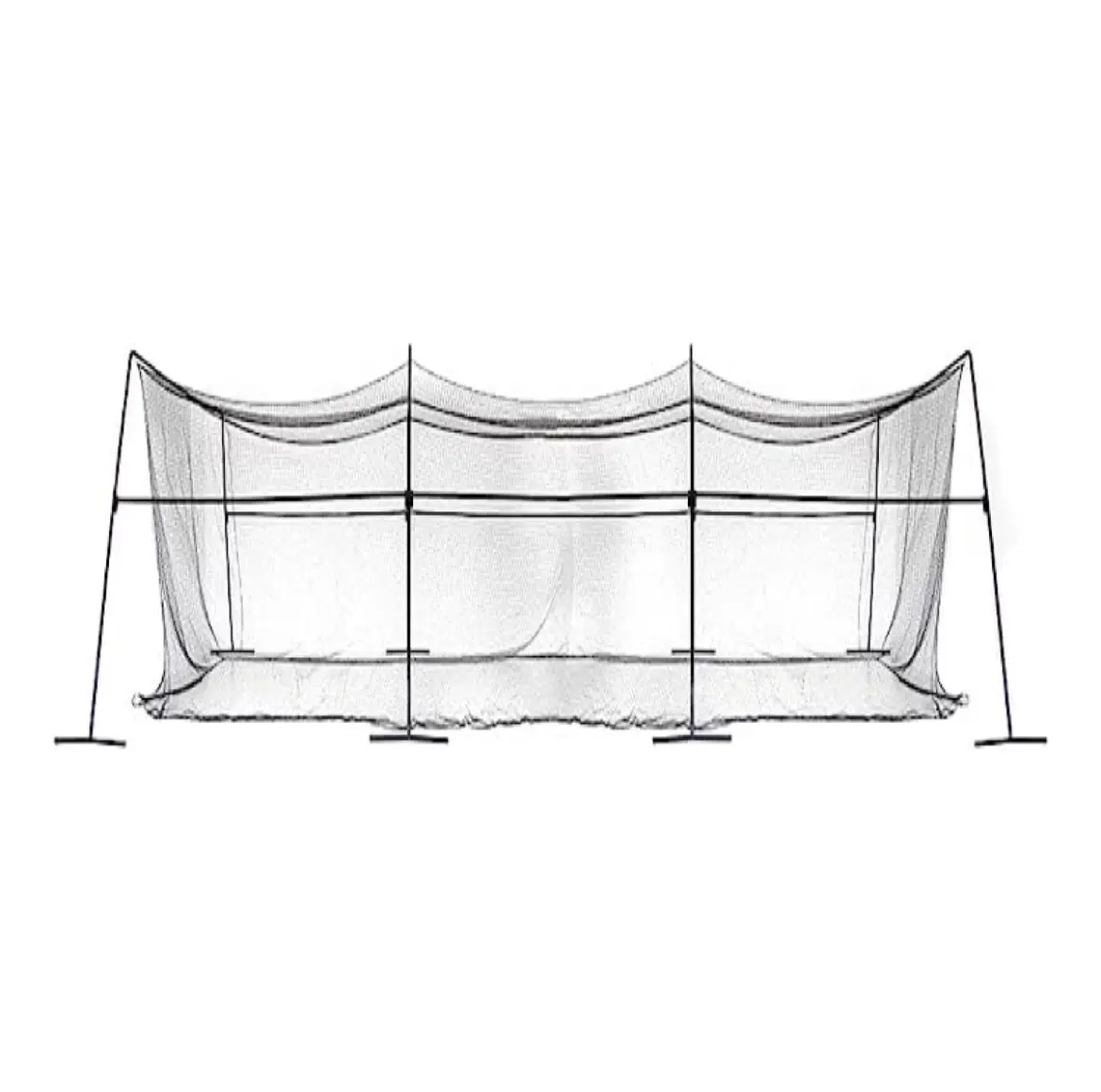 40-Foot Tournament Baseball and Softball Batting Cage Collapsible Frame and Mesh