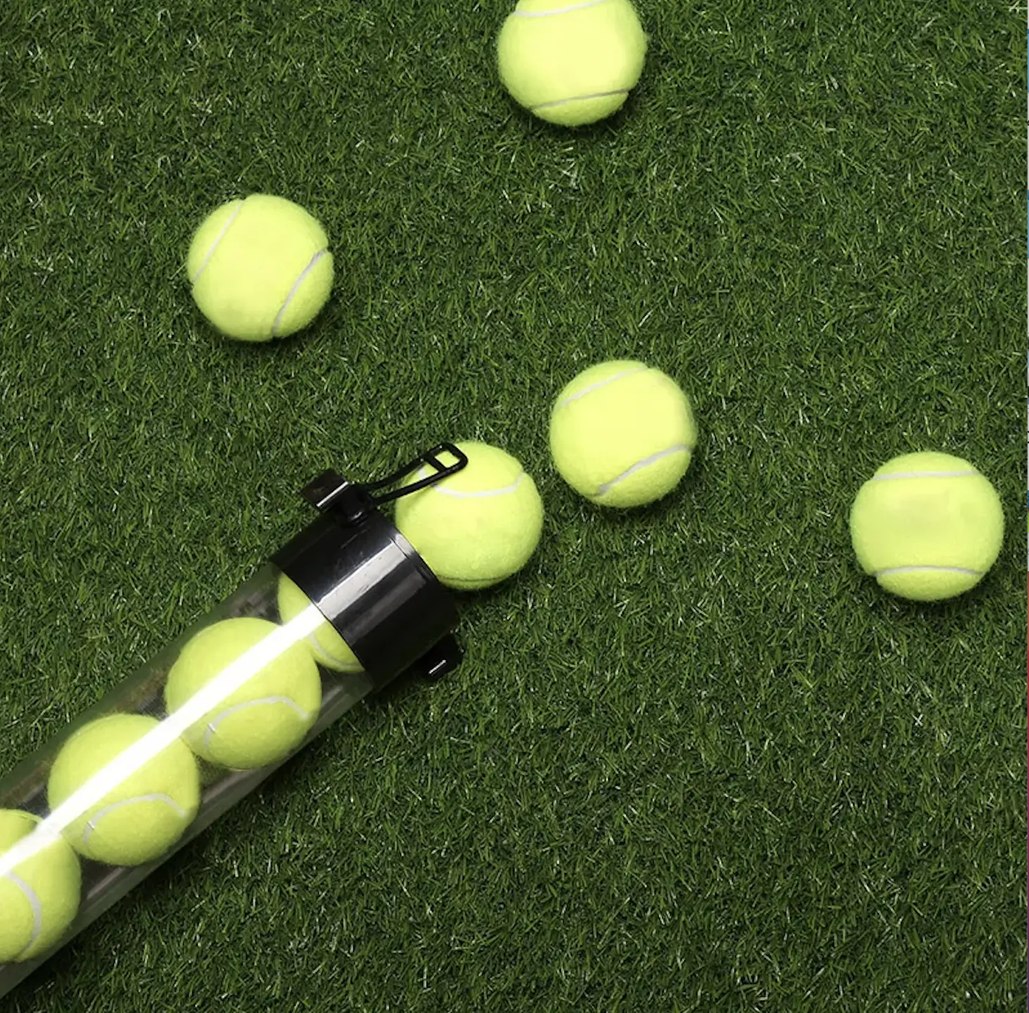 Tennis ball pickup collection natural plastics storage tube