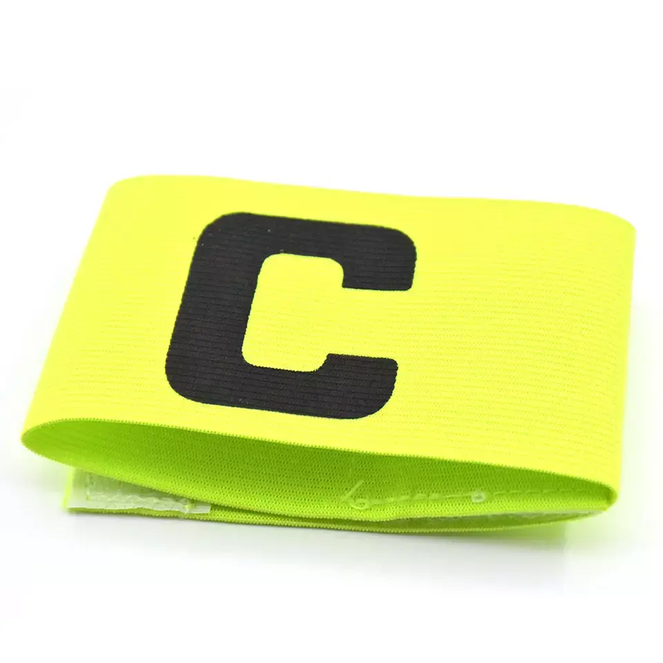 customized personalised armband high quality nylon multi-color football C captain soccer band