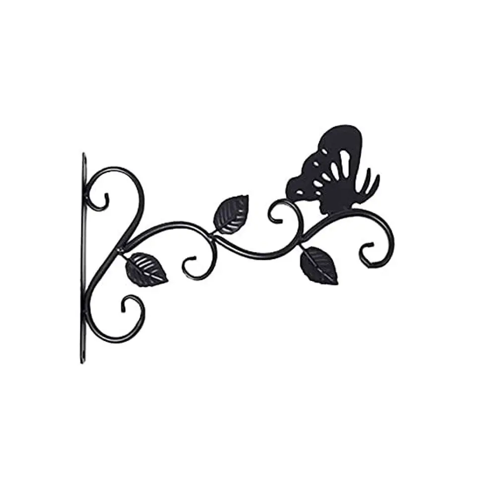 Park iron potted hook simple wall-mounted metal flowerpot hanger outdoor lantern balcony garden flower rack