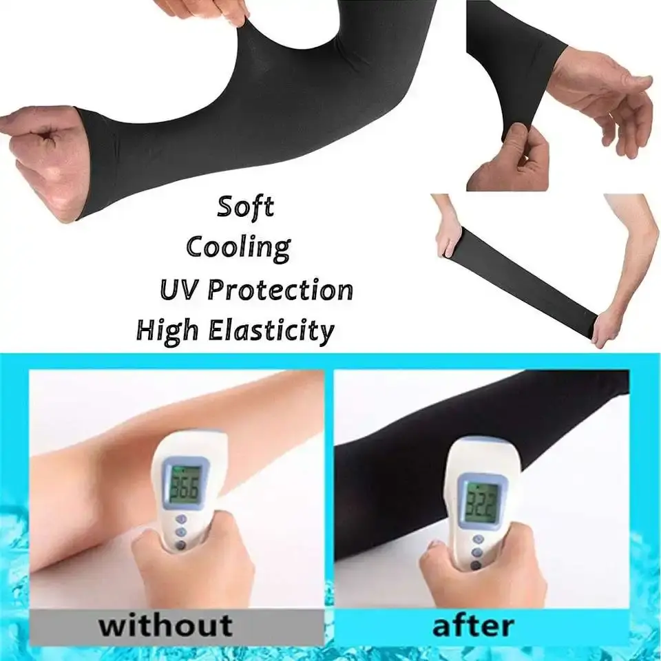 UV Sun Protection Cooling Compression Sports Arm Sleeve Cycling Fishing Cycling Sublimation Blank Arm Sleeves