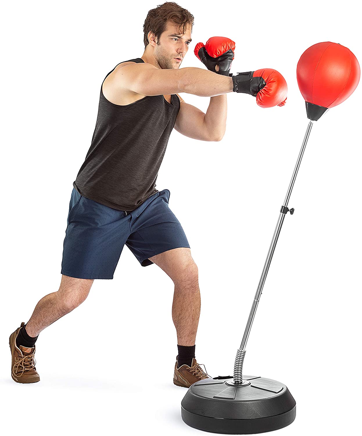 Adjustable Height Stand Reflex speed Bag Boxing Punching Bag with Stand for Adults & Kids Exercise